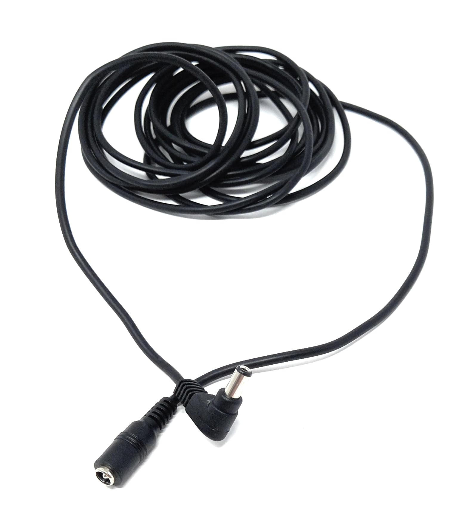 Right Angled 5.5mm x 2.5mm DC Power Extension Cable – Male to Female Adapter for CCTV, LED Signs, Solar-Powered Devices, and More
