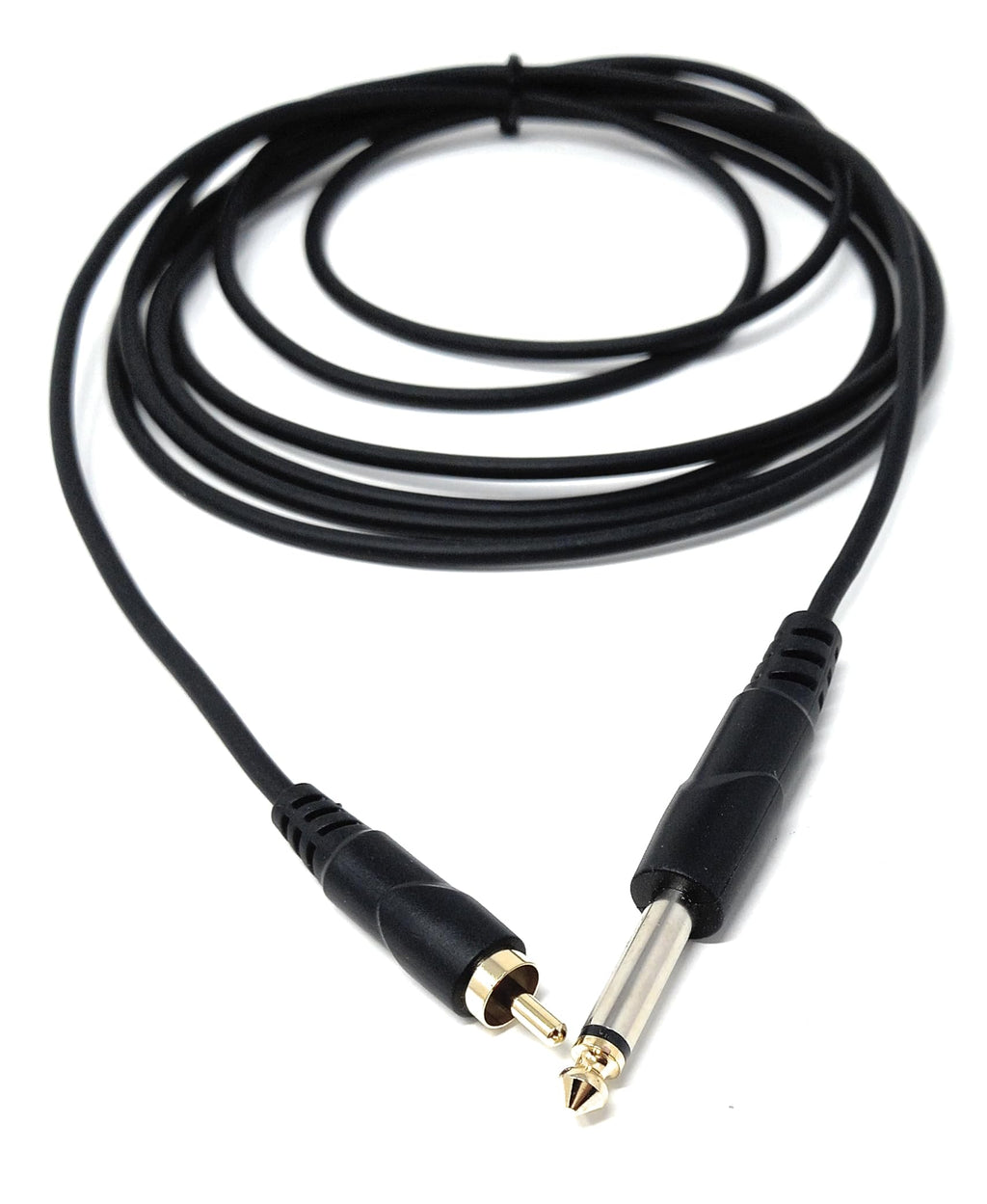 DRUT 6.35mm (1/4") Mono Jack Plug to RCA Phono Audio Cable – Signal Patch Lead for Mixers, Controllers, DJ & Audio Equipment