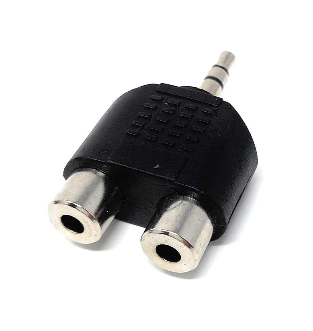 DRUT 3.5mm Stereo Jack Plug to Twin RCA Phono Mono Splitter or Combiner Audio Adapter
