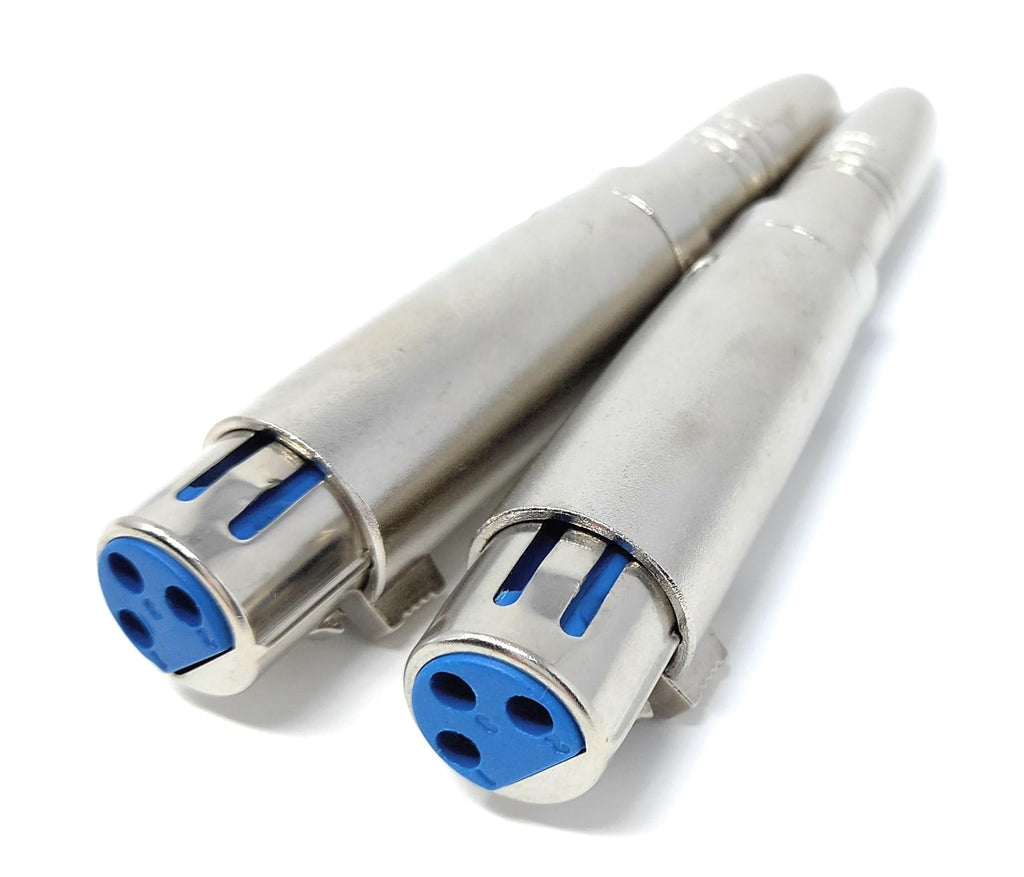 DRUT XLR Female 3 Pins to 6.35mm Mono Jack Socket Cable Microphone Music Instrument Adapter Converter