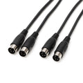 2-Pack 5-Pin DIN MIDI Cables – Male to Male MIDI Lead for Keyboards, Synthesizers, Drum Machines, Audio Interfaces, and Music Production Gear