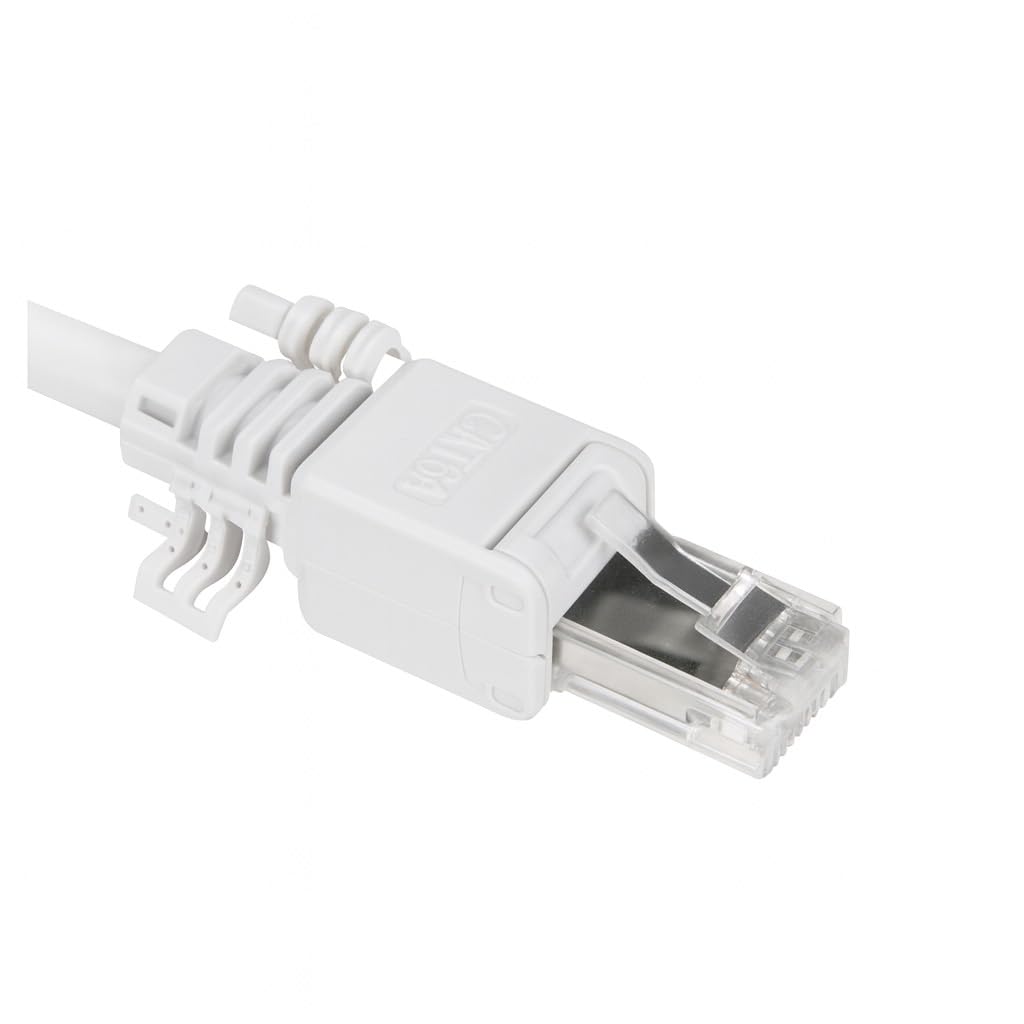 DRUT IDC Punch Down to RJ45 Plug – Cat6A Solid Ethernet Cable Connector – Toolless Termination for Shielded or Unshielded Twisted Pair – Network LAN Plug for Patch Leads & Structured Cabling