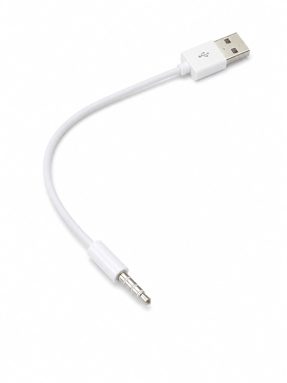 DRUT 3.5mm AUX Audio Jack to USB 2.0 Male Adapter Cable, 10cm Short Converter Lead, Compatible with MP3/MP4 Players and Audio Devices