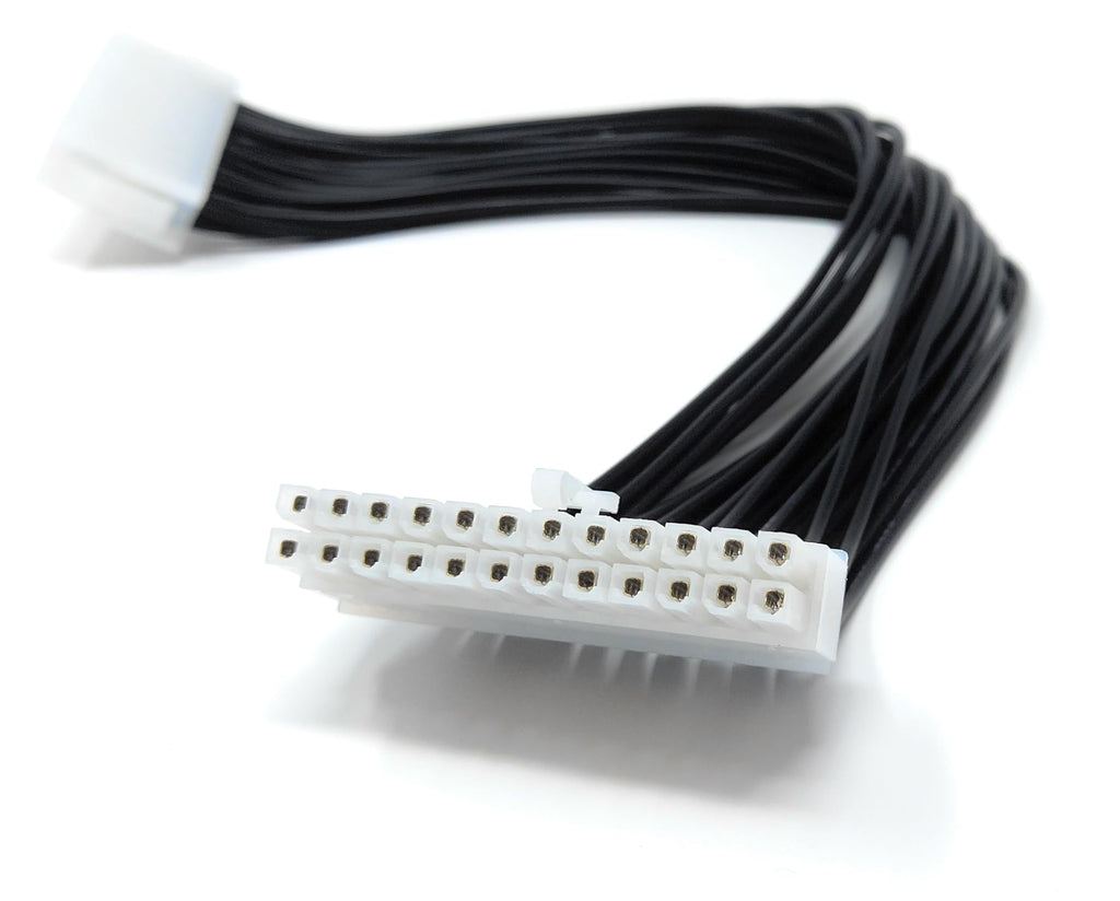 DRUT 30cm ATX 24-Pin Male To Female Extension Cable Connector, PC Motherboard PSU Power Supply Lead 1ft