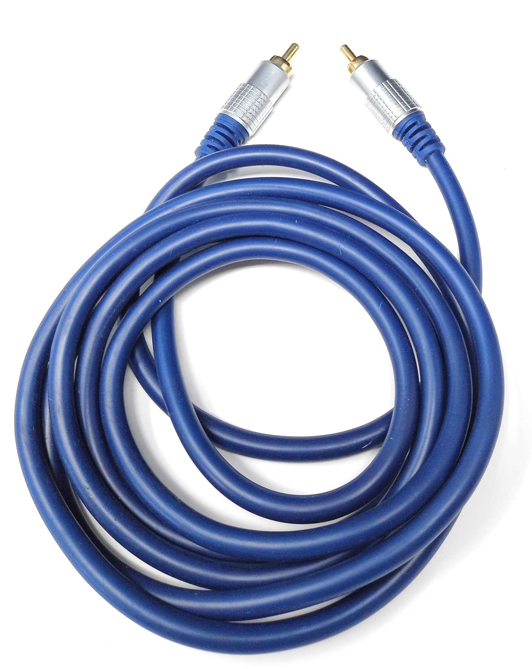 DRUT RCA to RCA Digital Audio 75 Ohm Subwoofer Cable, Designed Specifically for The Very Low-BASS frequencies, OFC SPDIF, Gold Connectors