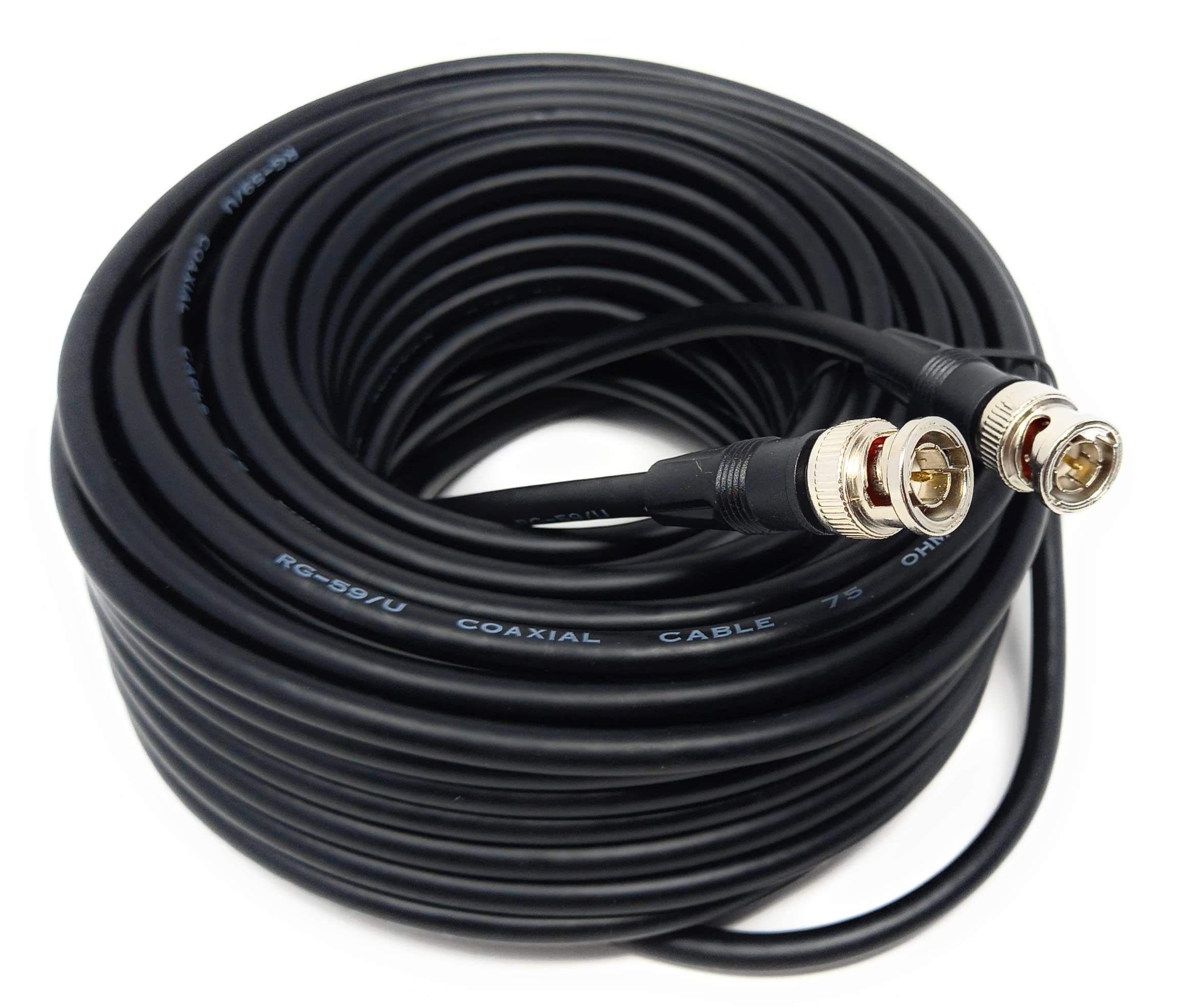 DRUT BNC to BNC Cable Lead, Coaxial RG59/RG59U 75ohm for CCTV Video Camera, Male to Male Plugs