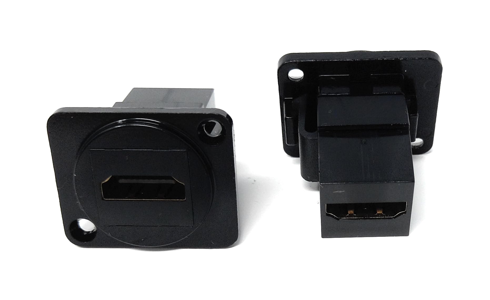 DRUT HDMI 4K D-Series Chassis Panel Mount Adapter – HDMI 2.0 Female to Female Connector for Wall, Desktop, and Device Panels