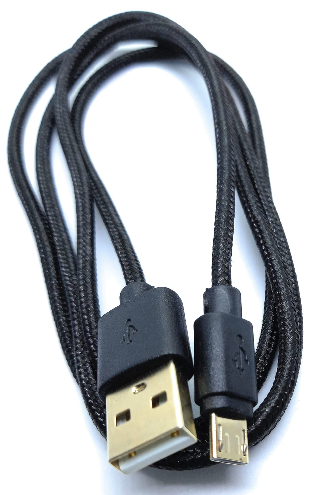 DRUT Micro USB to USB 2.0 Fast Charger Braided Cable 24AWG, A-Male to Micro B Gold Connectors Lead