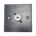 Brushed Aluminium Single USB-C Socket Feedthrough D-Series Outlet Wall Faceplate – Durable Metal Plate with Screws Included