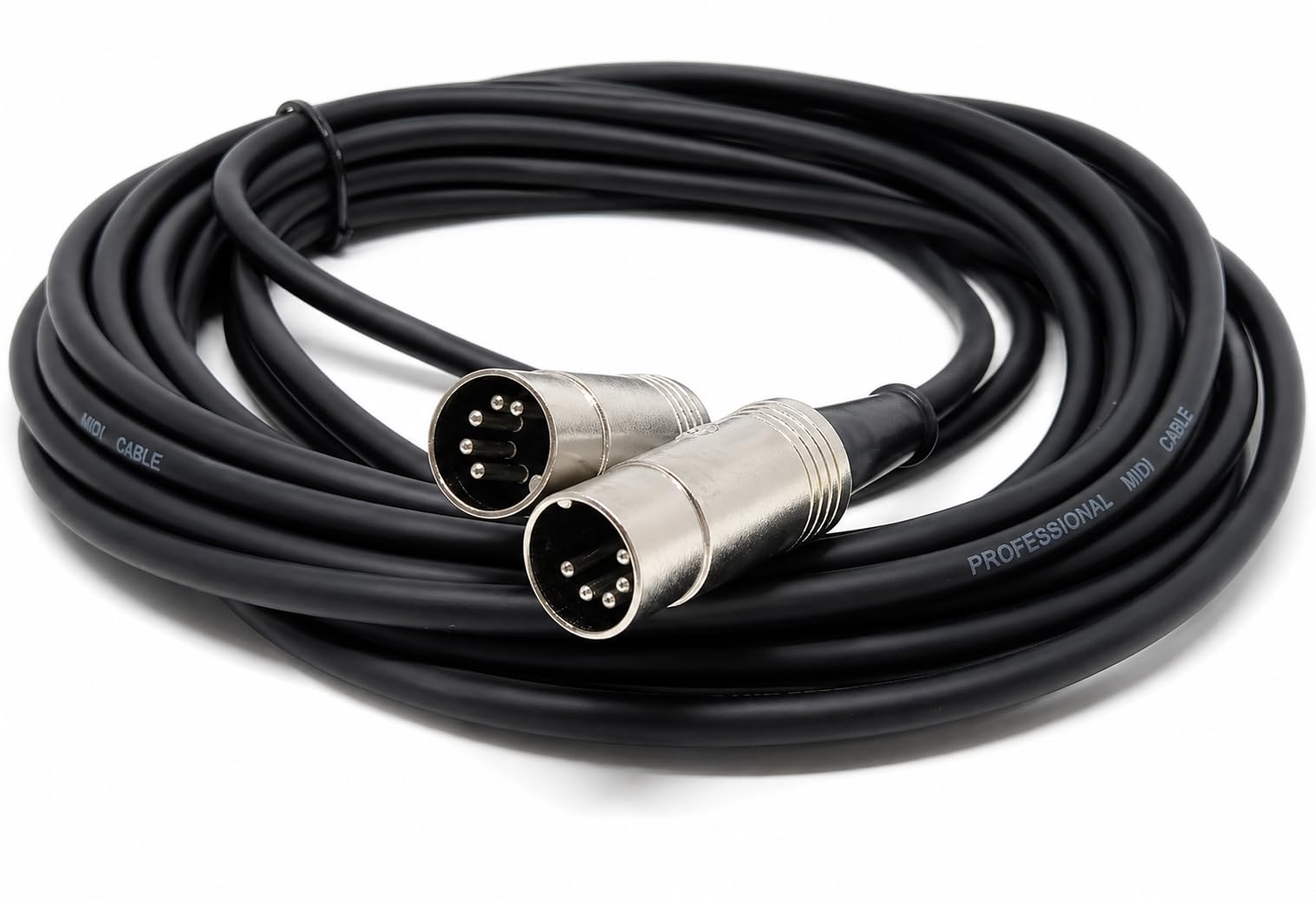 DRUT MIDI Male to Male Lead 5 pin DIN Shielded Flexible for Computer, Synth, Keyboard, Effects, Music Instruments Audio Cable