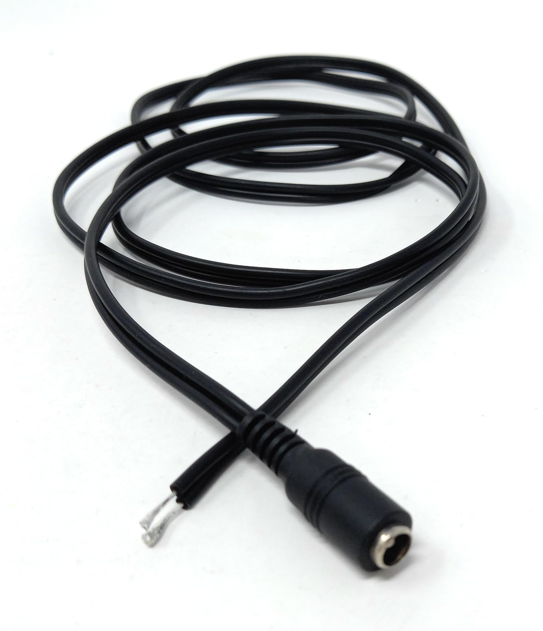 DRUT 2.1mm x 5.5mm Female DC Socket to Bare Wire Power Cable – Compatible with LED Signs, Solar-Powered Outdoor Devices, CCTV, and More