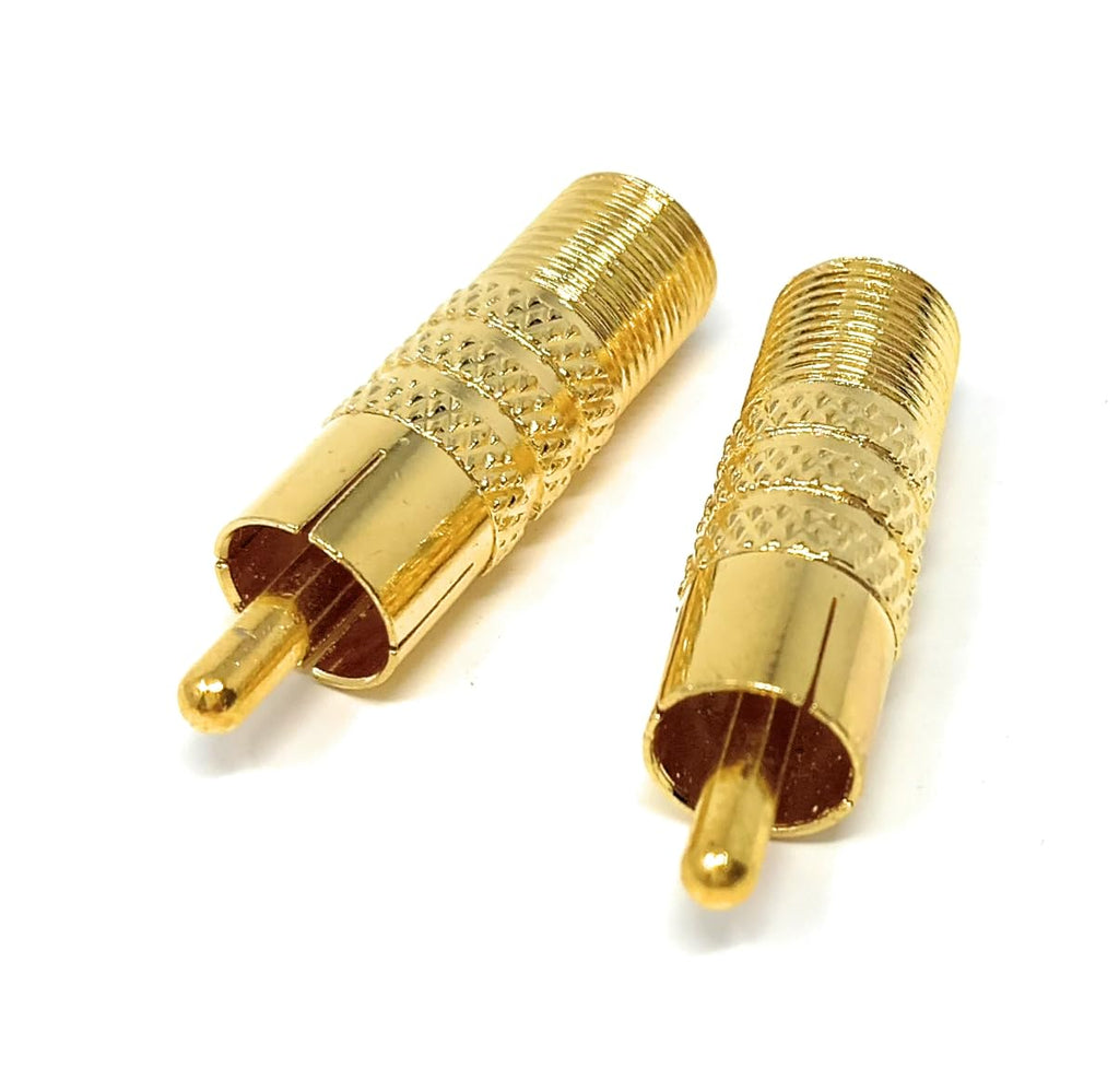 DRUT F Type Socket Screw to RCA Phono Male Plug TV Satellite Cable Adapter