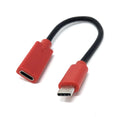 DRUT USB-C Data Blocking Charge Cable – 15cm USB-C Male to Female Extension, Power-Only Lead for Juice Jacking Protection & Anti-Hacking Security