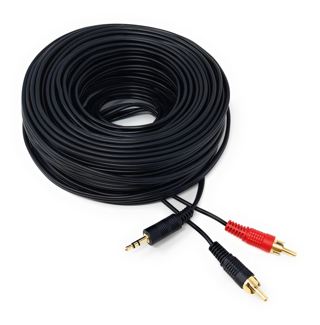 DRUT 3.5mm to Twin RCA Stereo Aux Phono Audio Cable Mini Jack Lead Cord Y Splitter Headphone Cord RCA Y Splitter Adapter