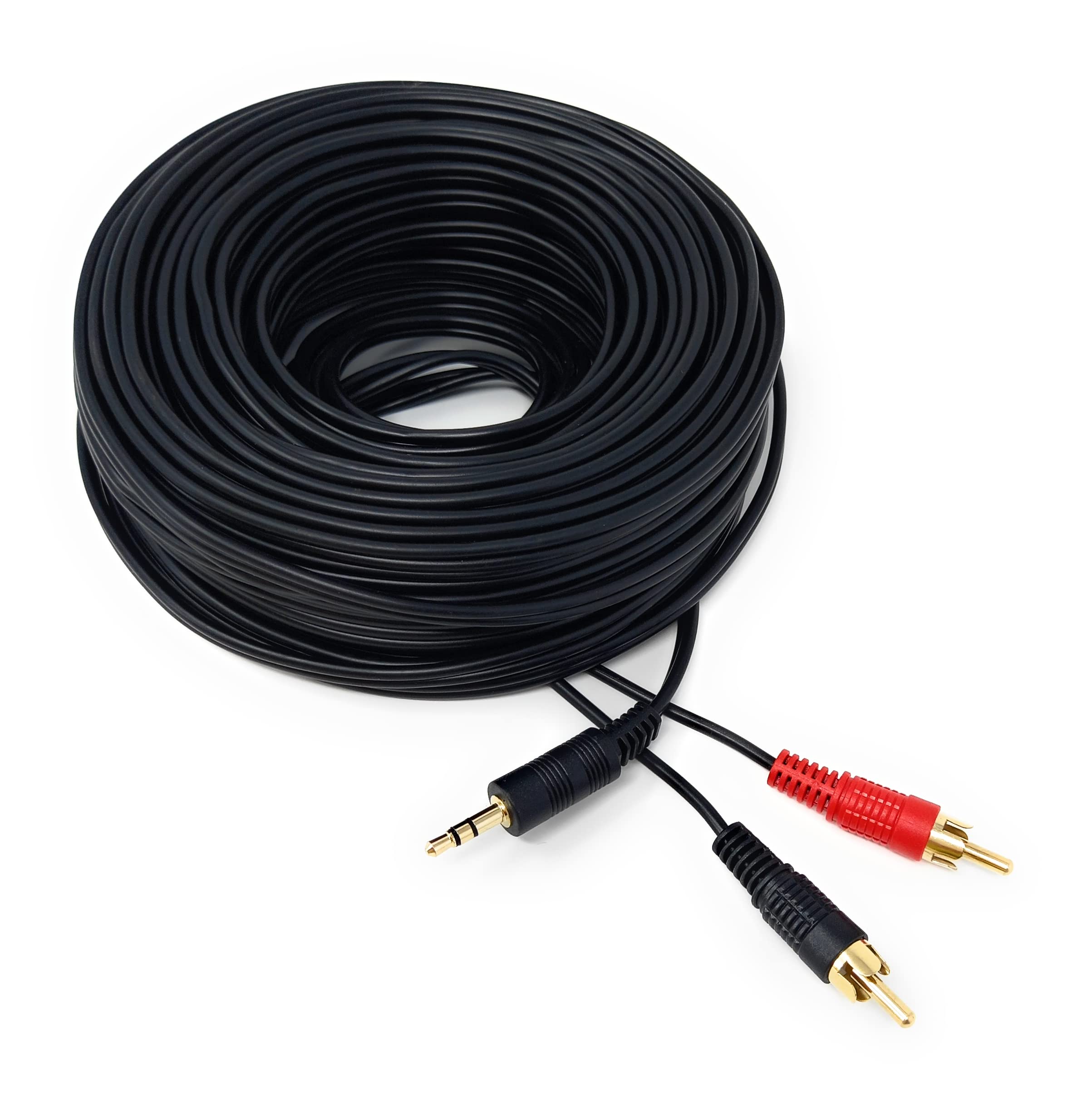 DRUT 3.5mm to Twin RCA Stereo Aux Phono Audio Cable Mini Jack Lead Cord Y Splitter Headphone Cord RCA Y Splitter Adapter