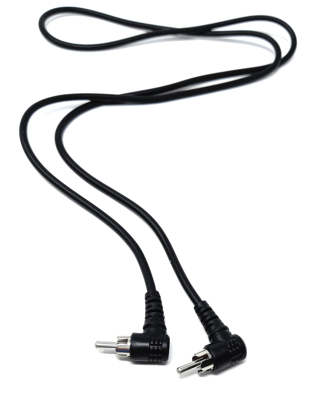 DRUT 1m Single RCA to RCA Phono Audio Video Cable, 90 Degree Right Angle Lead 3.3ft
