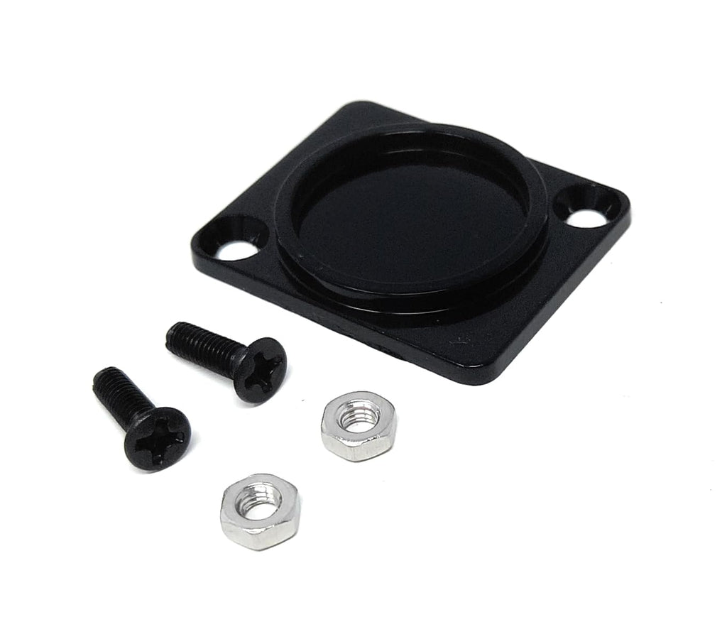 Brushed Aluminium Black Blank Spacer Wall Faceplate – D-Series Chassis Mount Insert with Screws
