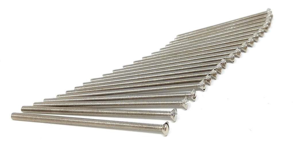 M3.5 Slotted Raised Countersunk Electrical Socket, Faceplate, Surface, Light Switch Screws, Nickel Plated