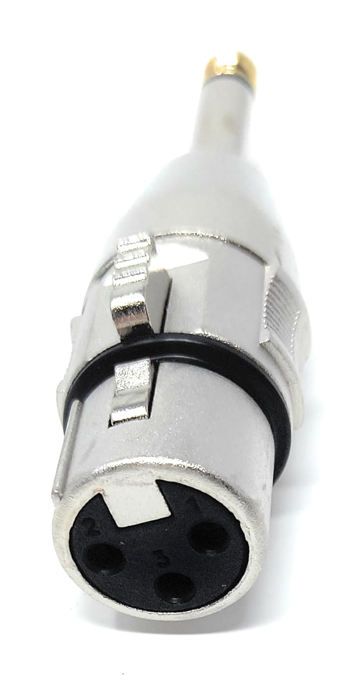 DRUT 6.35mm Mono TS Jack Plug to XLR Female Socket Cable Lead Adapter