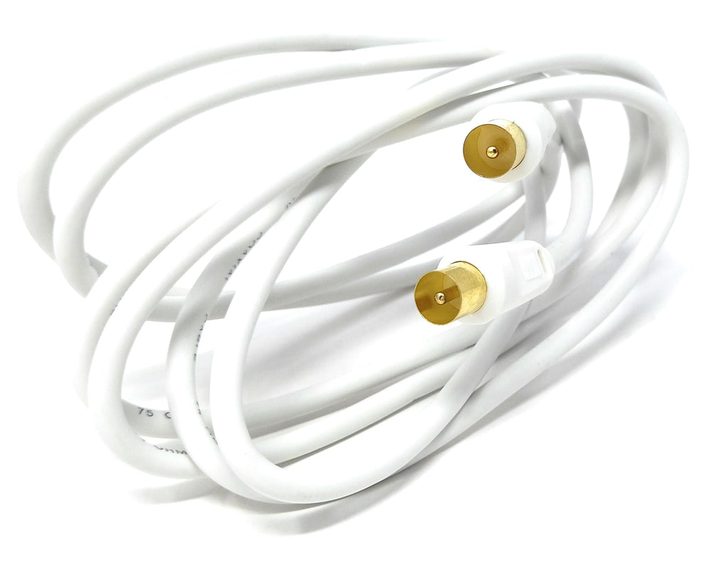 DRUT TV Male to Male Plug Coaxial Cable RG6 Aerial Digital Antenna RF Fly Lead Cable
