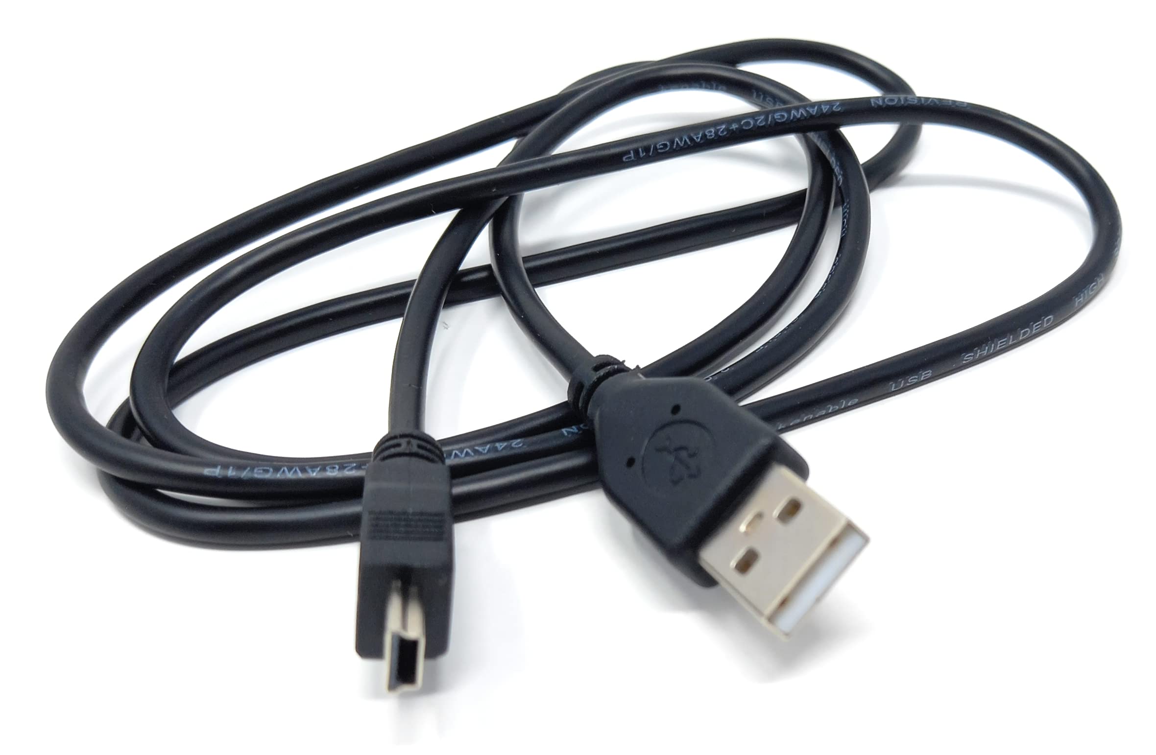 Mini USB to USB 24AWG 2.0 Hi-Speed 2.0 A-Male to Mini-B 5pin Cable Power & Data Lead