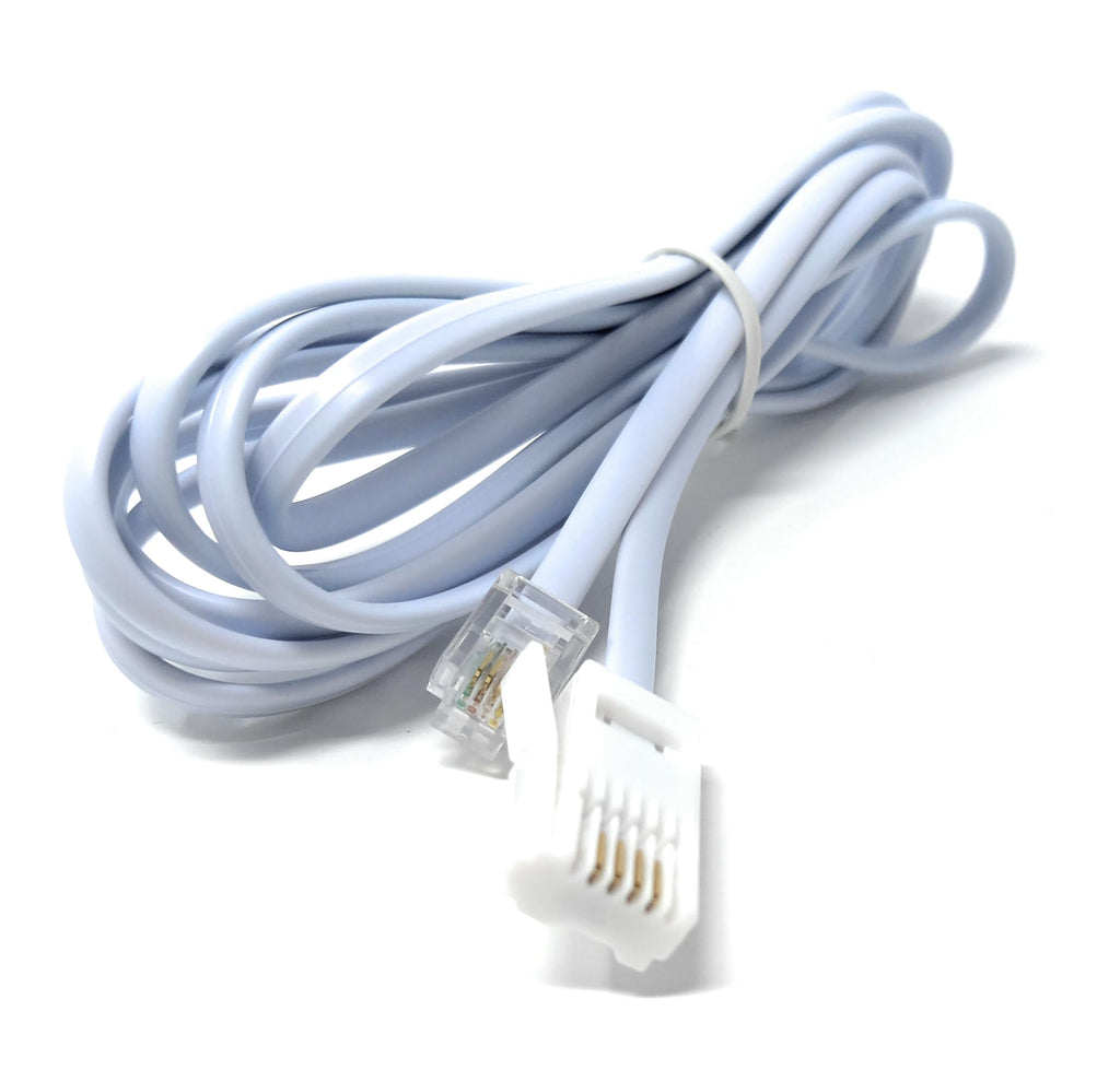 DRUT 2m BT to RJ11 4 Wire (431A) Male to Male UK Telephone Modem Lead Cable 6.5ft Black