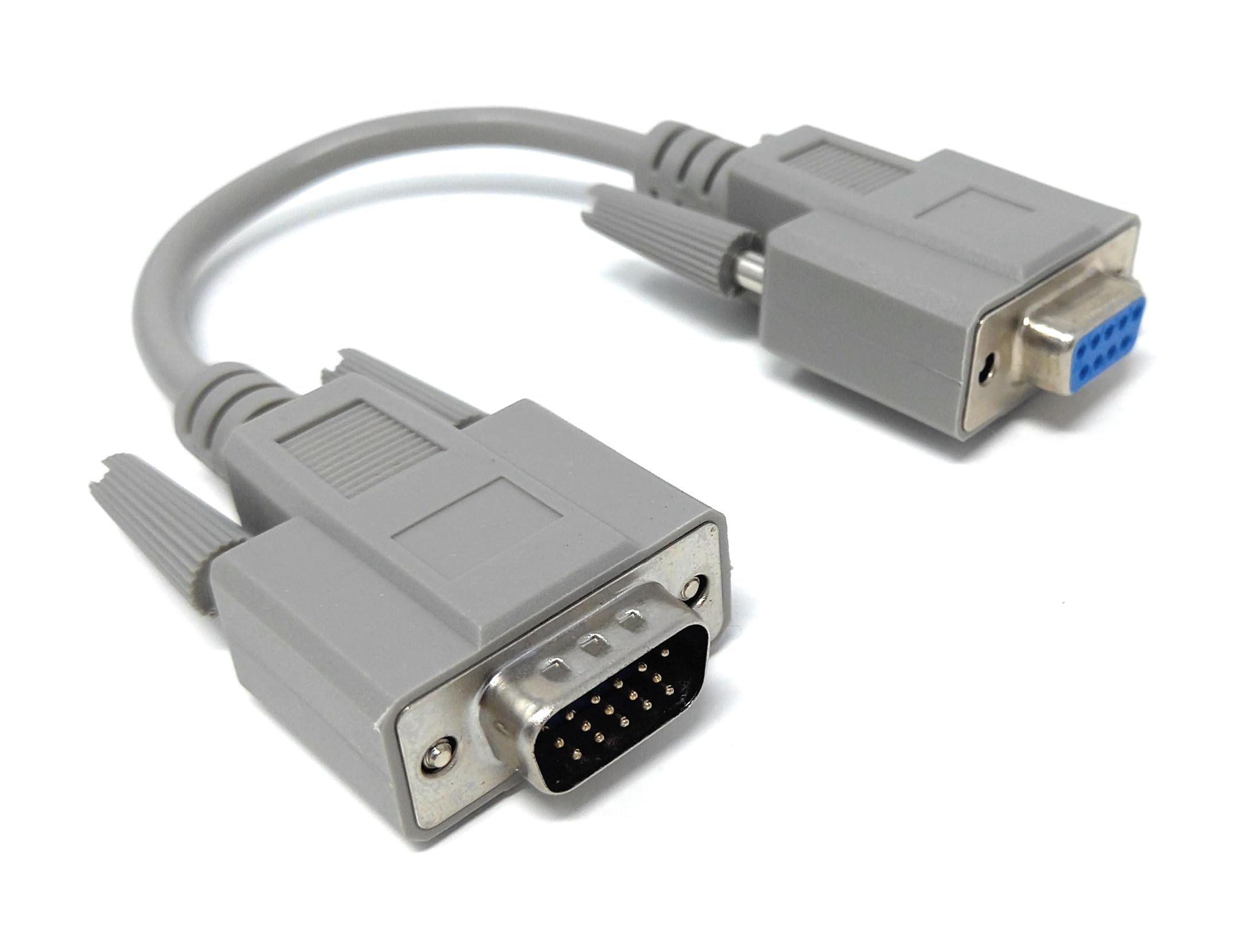 DRUT 20cm Serial to VGA 9 Pin Female to 15 Pin Male Cable D9 HD15 SVGA Adapter Cable Converter 0.6ft