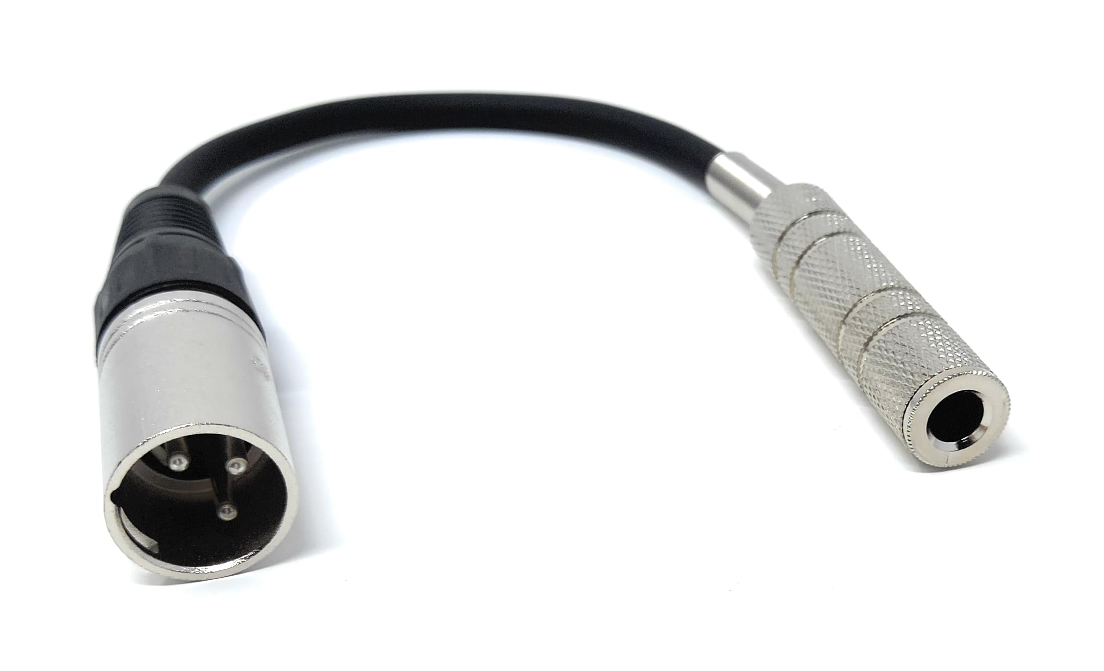 DRUT XLR 3 pin Male Plug to 6.35mm Stereo Socket Female Adapter Audio Cable Lead