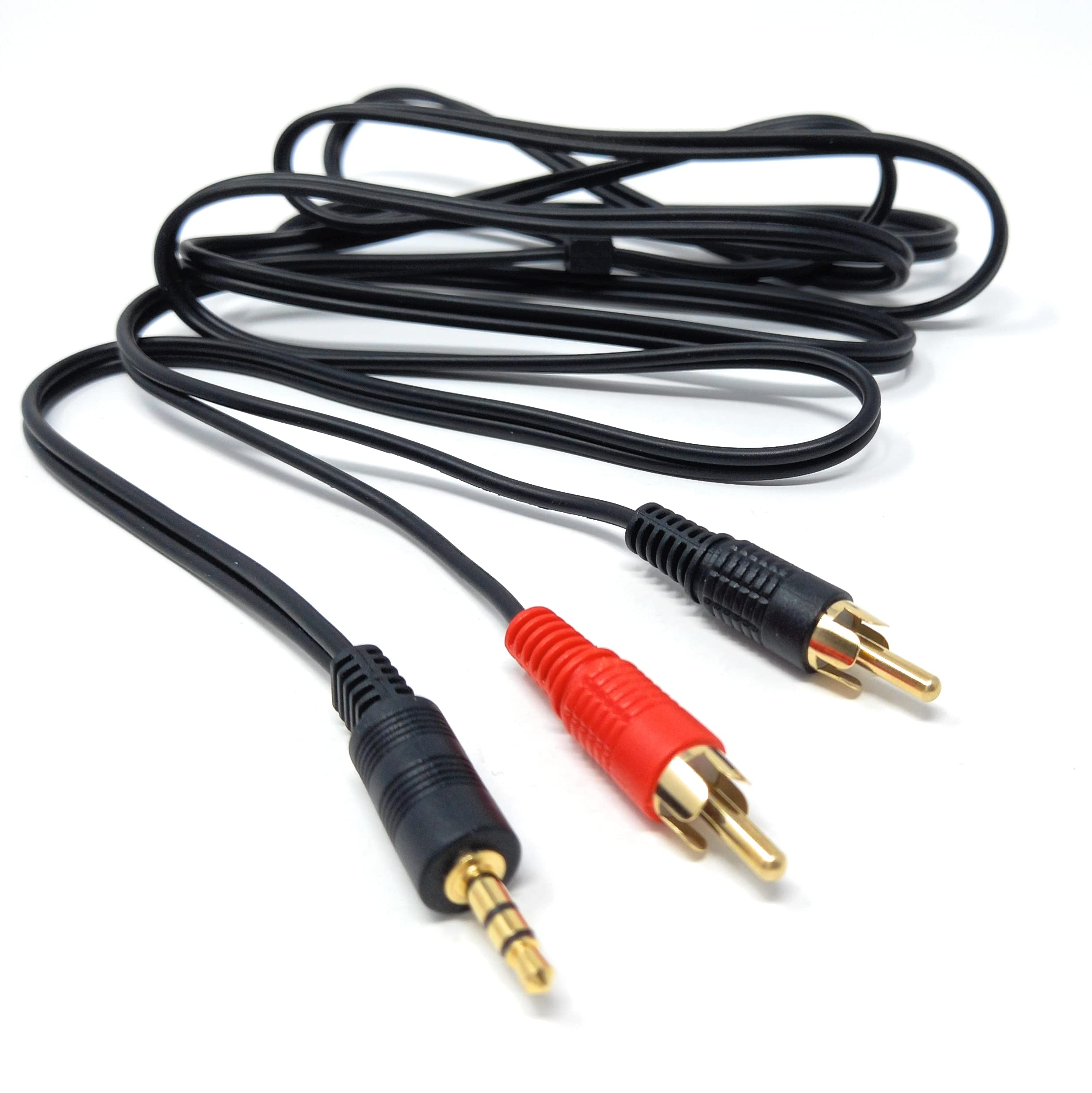 DRUT 3.5mm to Twin RCA Stereo Aux Phono Audio Cable Mini Jack Lead Cord Y Splitter Headphone Cord RCA Y Splitter Adapter