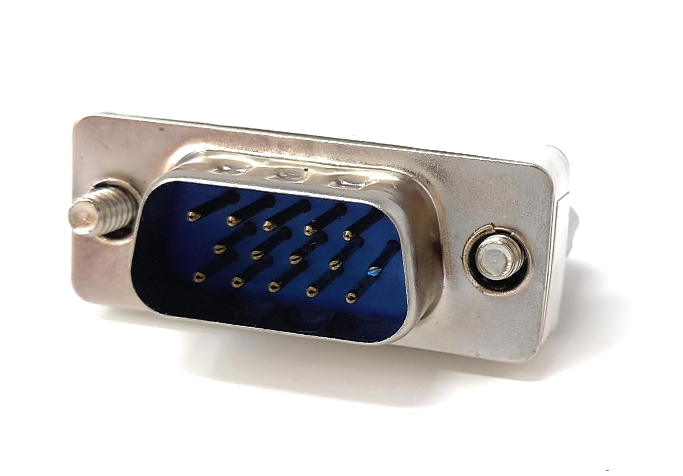DRUT VGA Male to Male HD15 SVGA Gender Changer Adapter, Monitor Cable Coupler, All Pins Connected, for PC, Laptop, Projector, Display Equipment