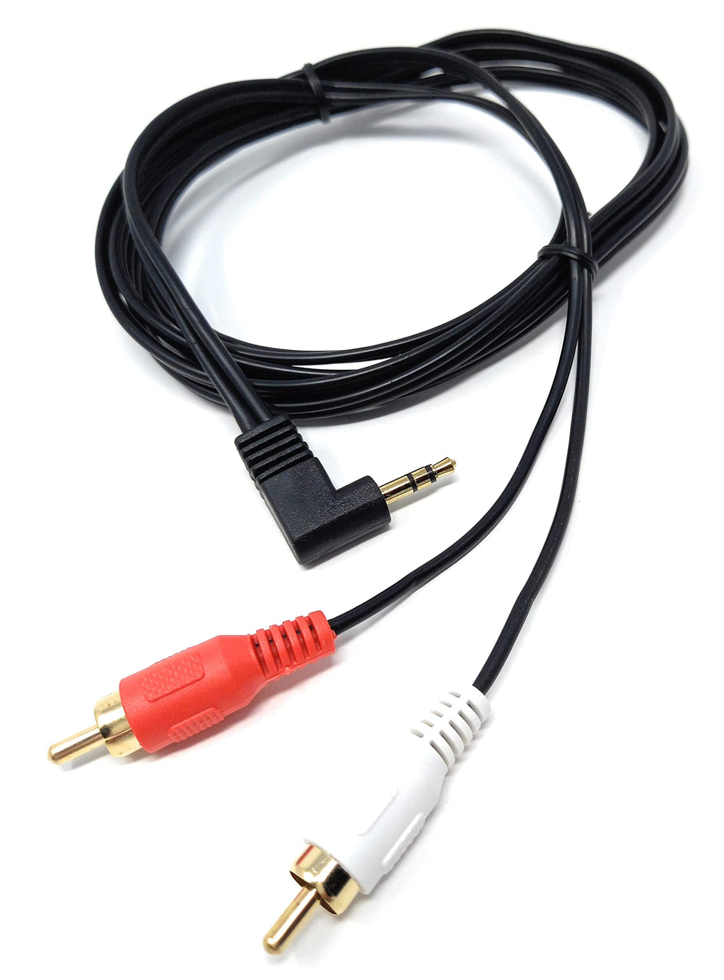 DRUT 3.5mm to RCA Jack Right Angled AUX Stereo Audio Cable Gold Plated Connectors