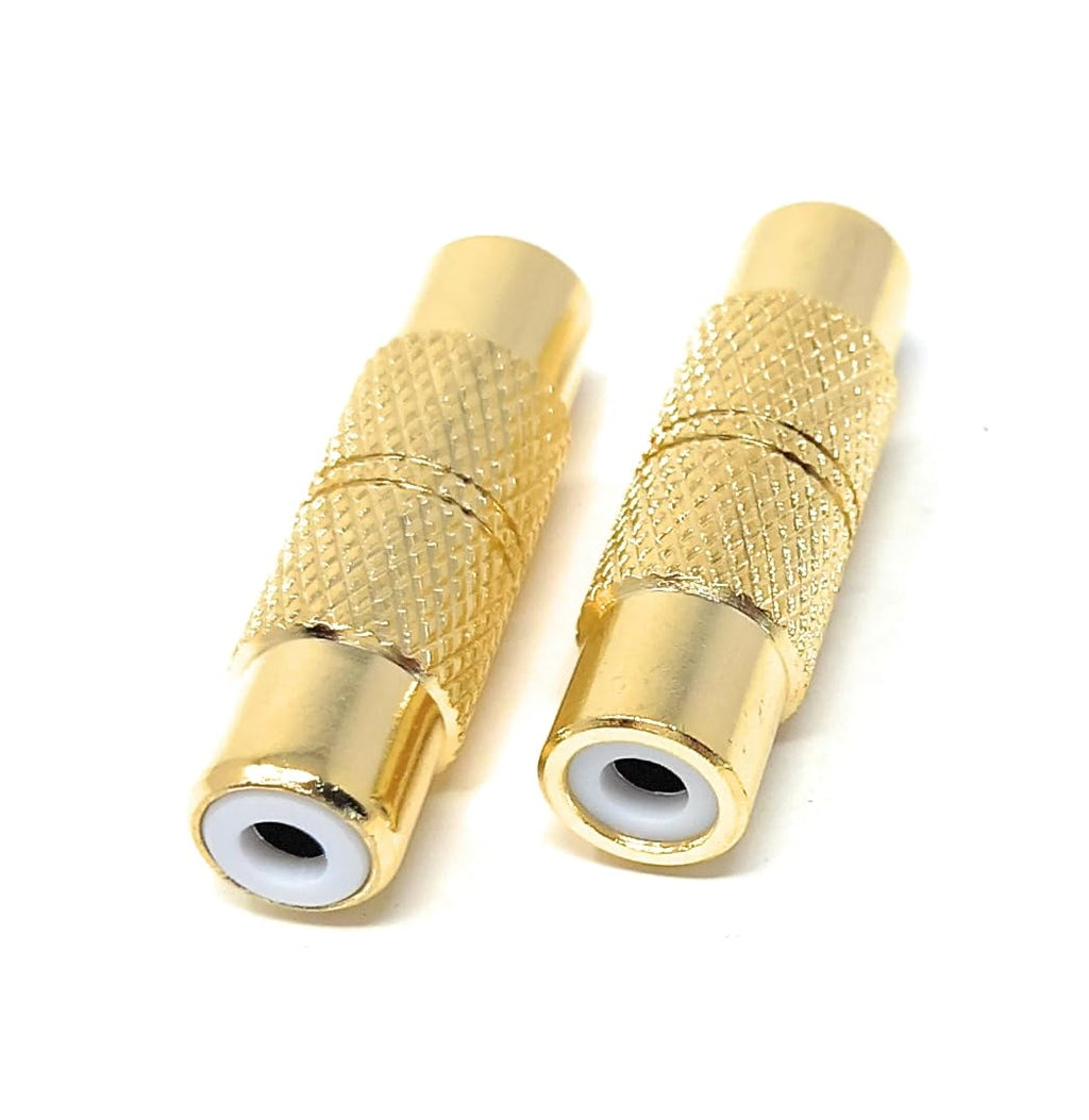 DRUT RCA Female to RCA Female Coupler, Single Phono Socket to Socket Adapter for RCA Cables, Speakers, Amplifiers, and Audio Systems