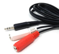 3.5mm Stereo Jack Plug to 2 x 3.5mm Mono Jack Sockets Cable Lead