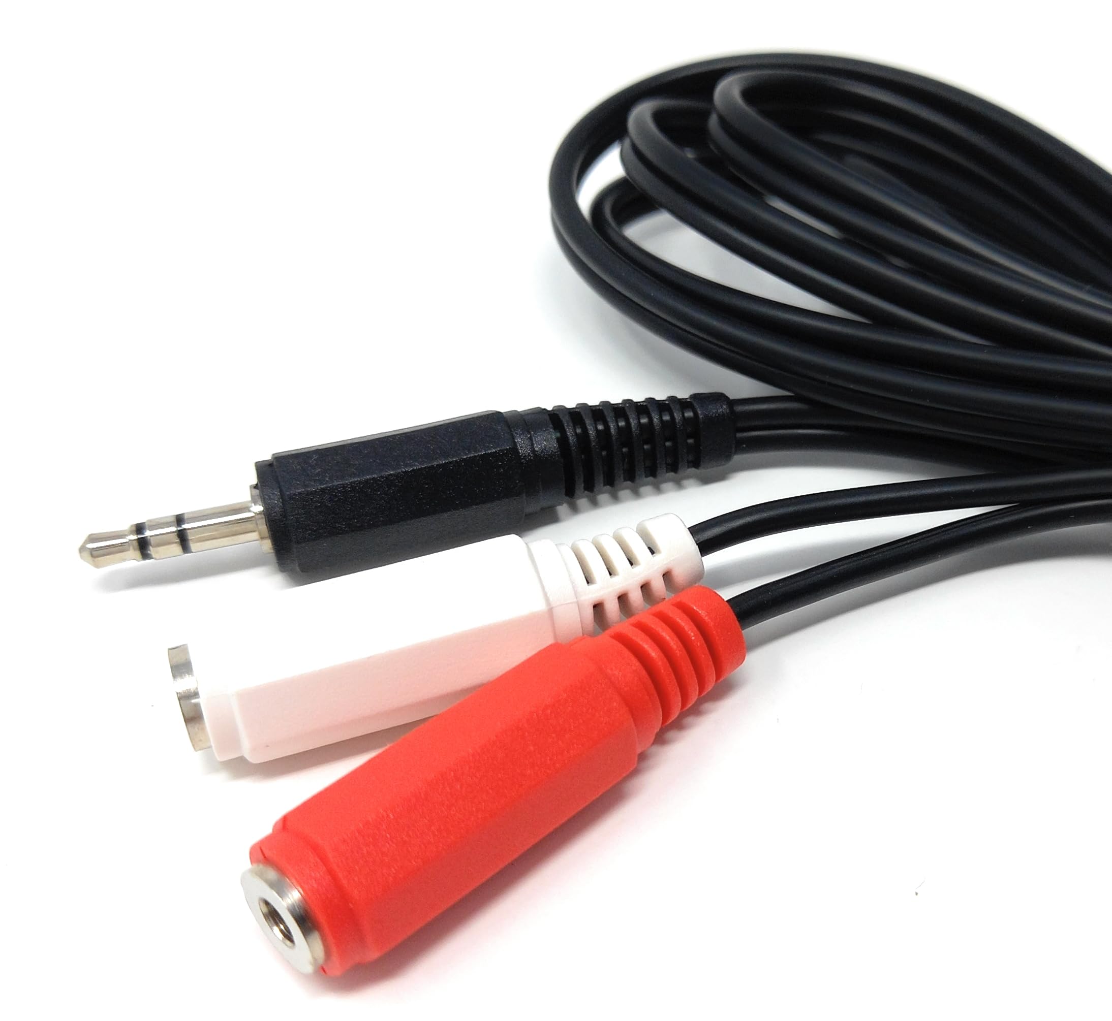 3.5mm Stereo Jack Plug to 2 x 3.5mm Mono Jack Sockets Cable Lead