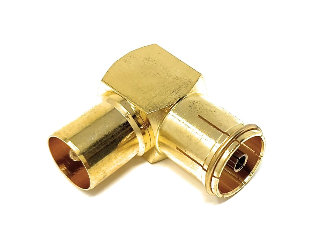 DRUT TV Male to Female Aerial Antenna Right Angle Coaxial Connector Adapter