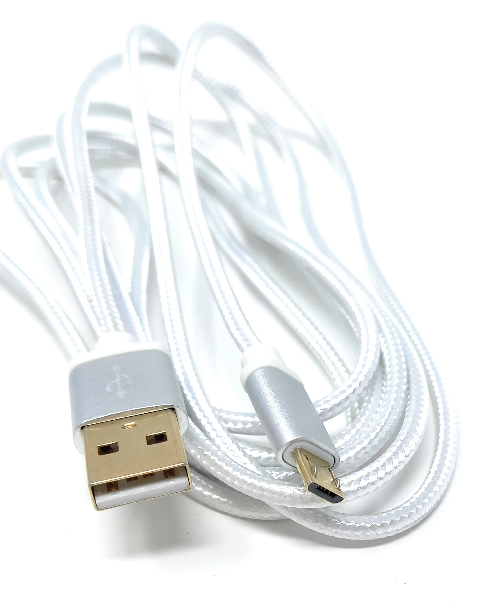DRUT Micro USB to USB 2.0 Fast Charger Braided Cable 24AWG, A-Male to Micro B Gold Connectors Lead
