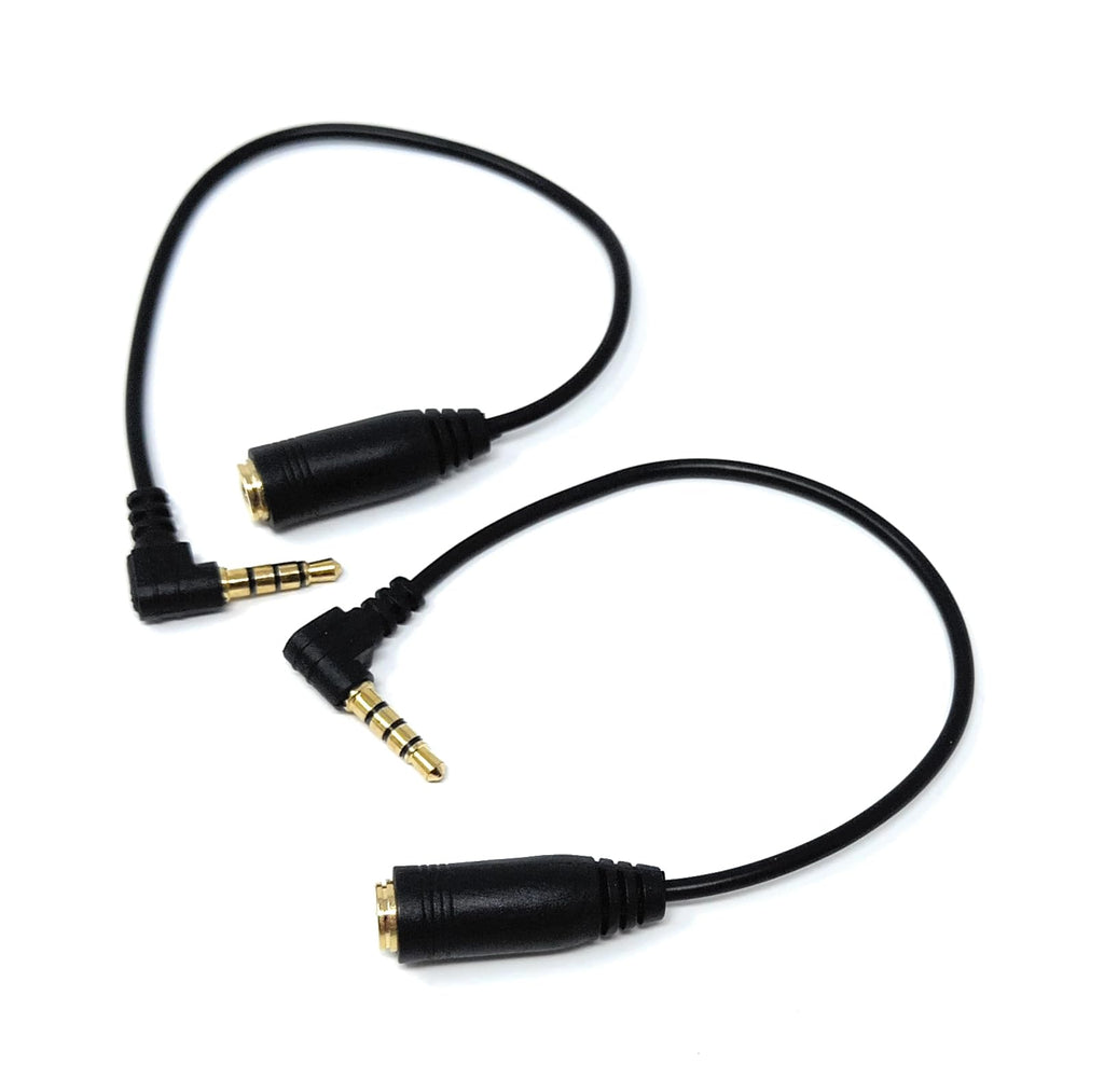 DRUT 4 Pole 3.5mm Adapter Angled Cable Lead Convert Headsets from OMTP to CTIA/AHJ