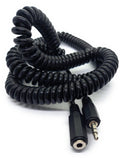 DRUT 3.5mm Stereo Jack to 3.5mm Socket Headphone, Speaker, HI-FI Extension Coiled Cable Lead