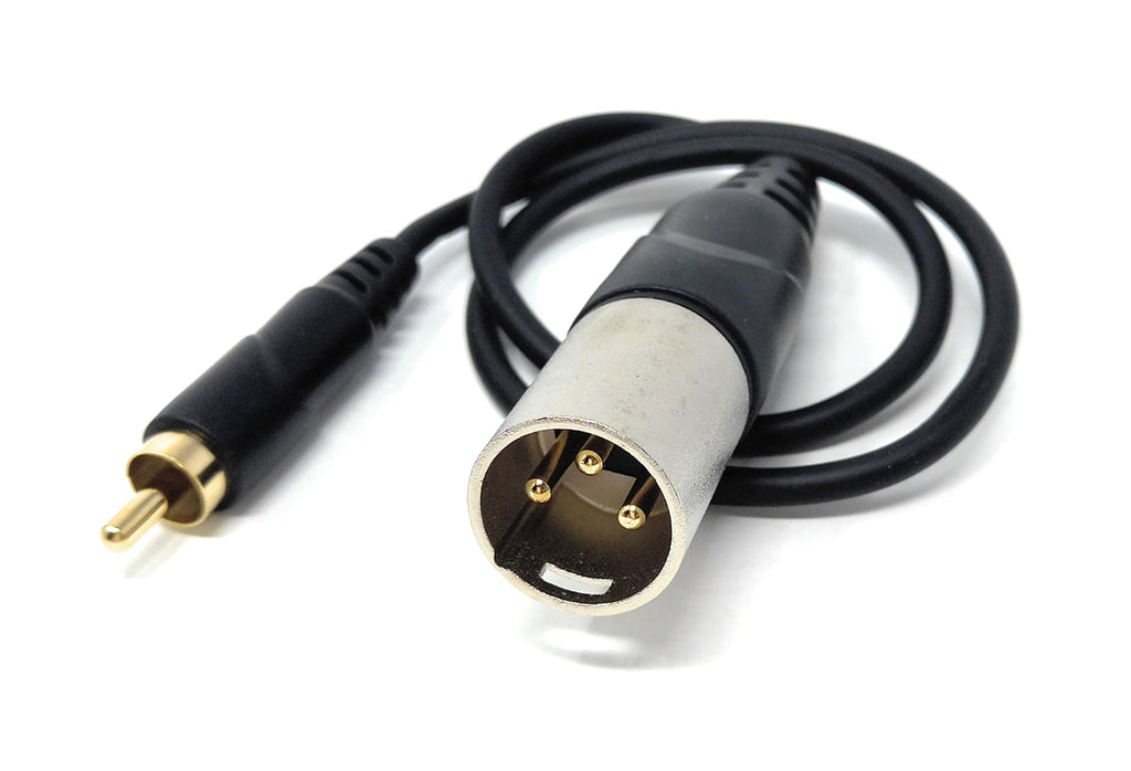 DRUT 3-Pin Male XLR to RCA Phono Single Plug Cable for HiFi Audio, Music Instruments, Mixer, Microphone Lead, Cable, Gold Plated