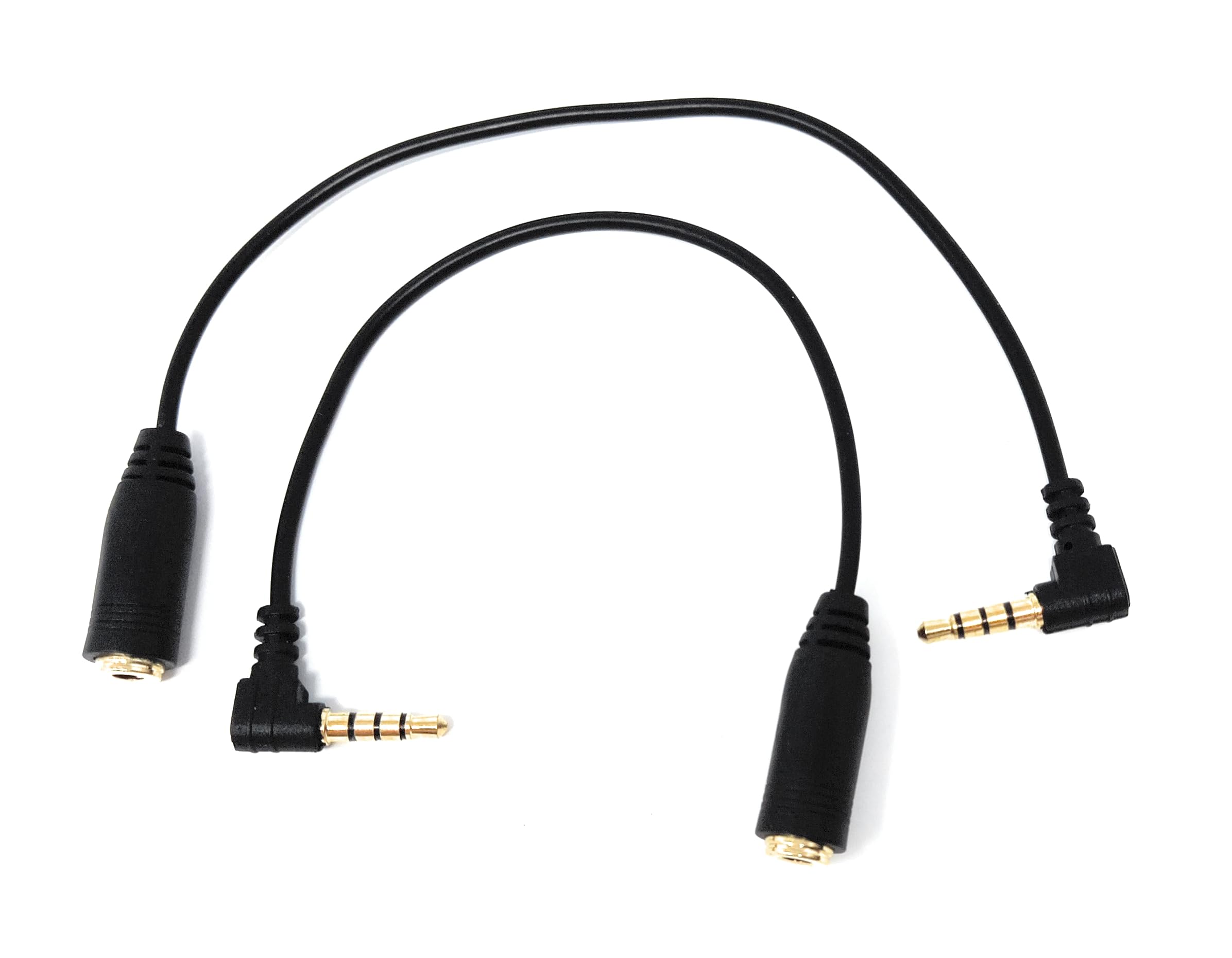 DRUT 4 Pole 3.5mm Adapter Angled Cable Lead Convert Headsets from OMTP to CTIA/AHJ