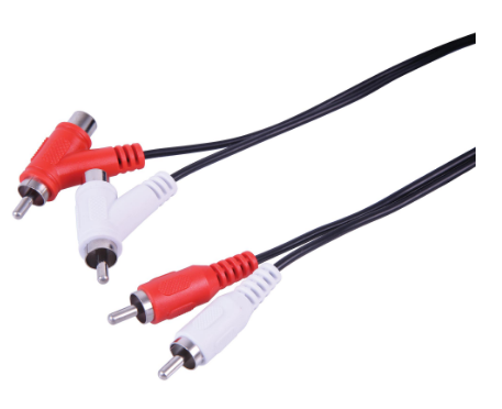 RCA Male to RCA Male and Female Stackable Stereo Phono Cable