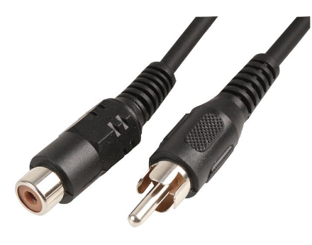 Single RCA to RCA Phono Male to Female Extension Cable Lead