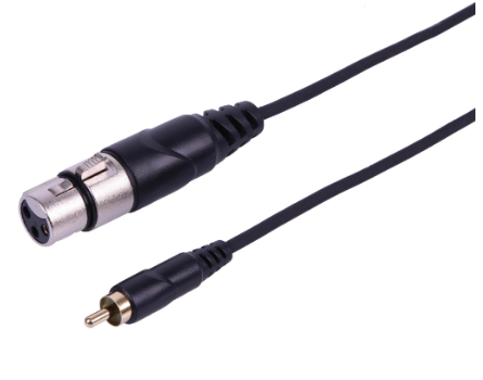 Single RCA Phono to 3-Way XLR-F Female Cable Lead