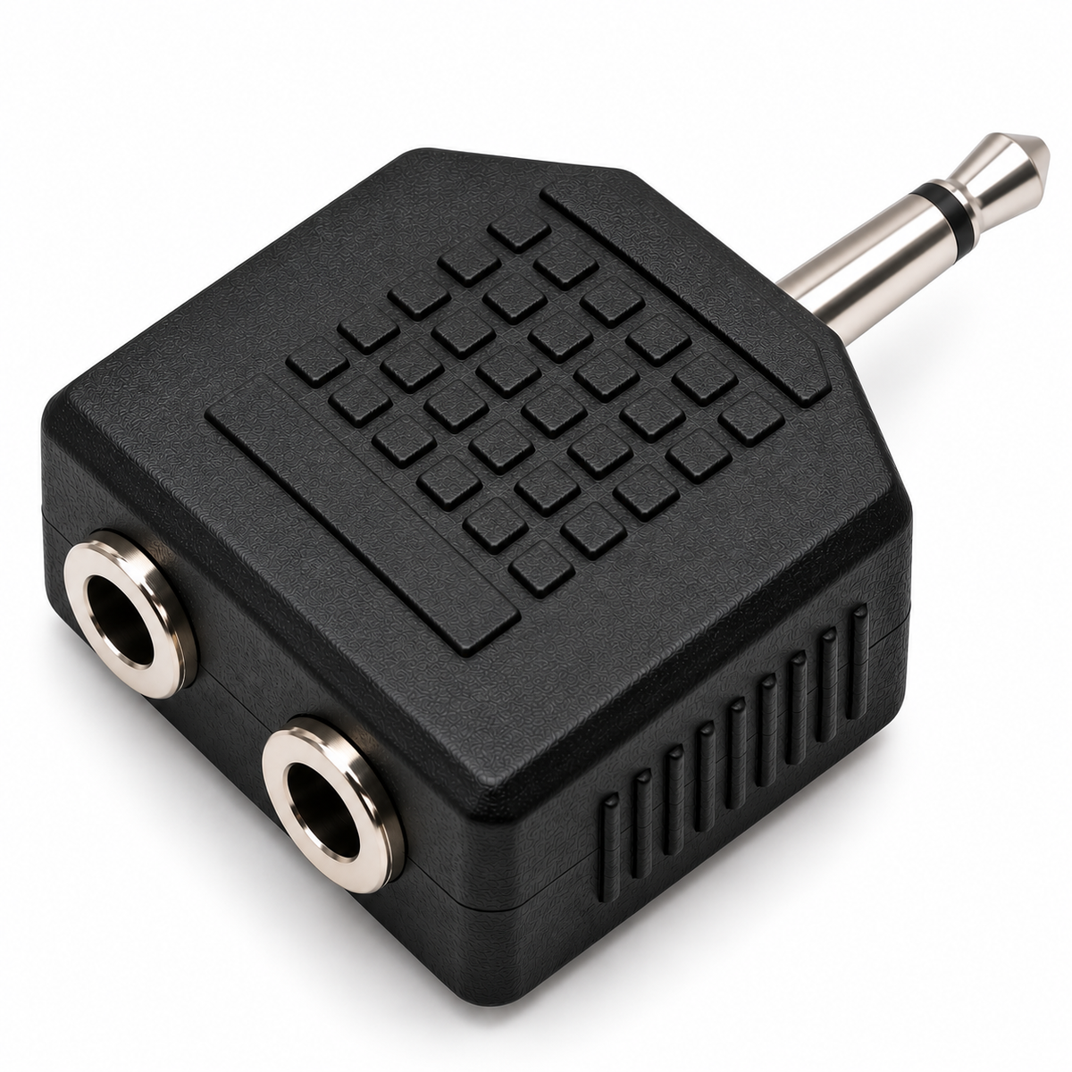 2 x 3.5mm Mono Jack Sockets to 1 x 3.5mm Mono Jack Plug Adapter