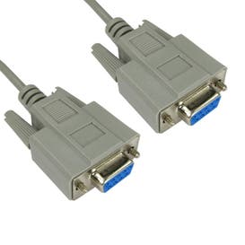 D9 Female to D9 Female 9pin Null Modem PC Cable (Various Lengths)