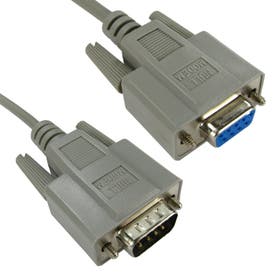D9 (M) to D9 (F) Null Modem Extension Cable 2m