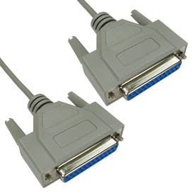 D25 (F) to D25 (F) Null Modem PC Cable 2m
