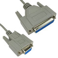 D9 (F) to D25 (F) Null Modem PC Cable 2m