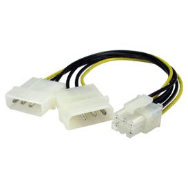 6 Pin EPS Power Cable 2 x Molex 4 Pin Connectors