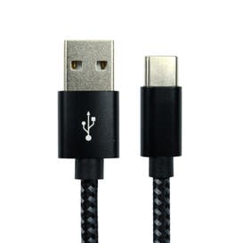USB 2.0 A Male to Type-C Braided Cable (Various Lengths)